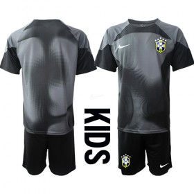 Baby Fußballbekleidung Brasilien Torwart Heimtrikot WM 2022 Kurzarm (+ kurze hosen)